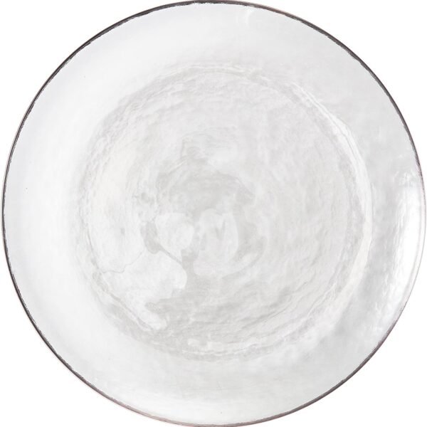 Glass Dinnerware and Drinkware Collection Clear 10.5 Inch Dinner Plate (Set of 4)
